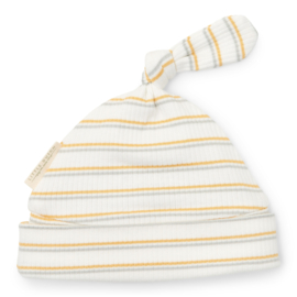 Little Dutch new born little farm mutsje met knoop multi streep