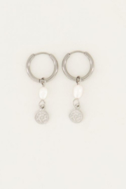 My Jewellery oorbellen | oorringen parel en munt zilver