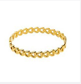 Go Dutch Label armband open hearts bangle goud