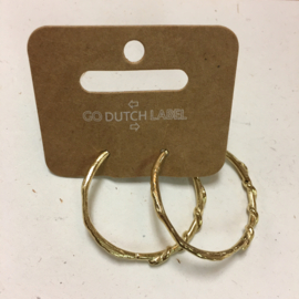 Go Dutch Label oorbellen | ringen patroon goud.