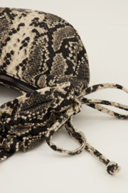 My jewellery Slangenprint crossbody tas met ruffles