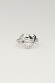 My Jewellery verstelbare ring met getwist hartje zilver