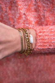 My Jewellery armband | platte schakels goud