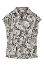 zusss top met grafische print of white/zwart
