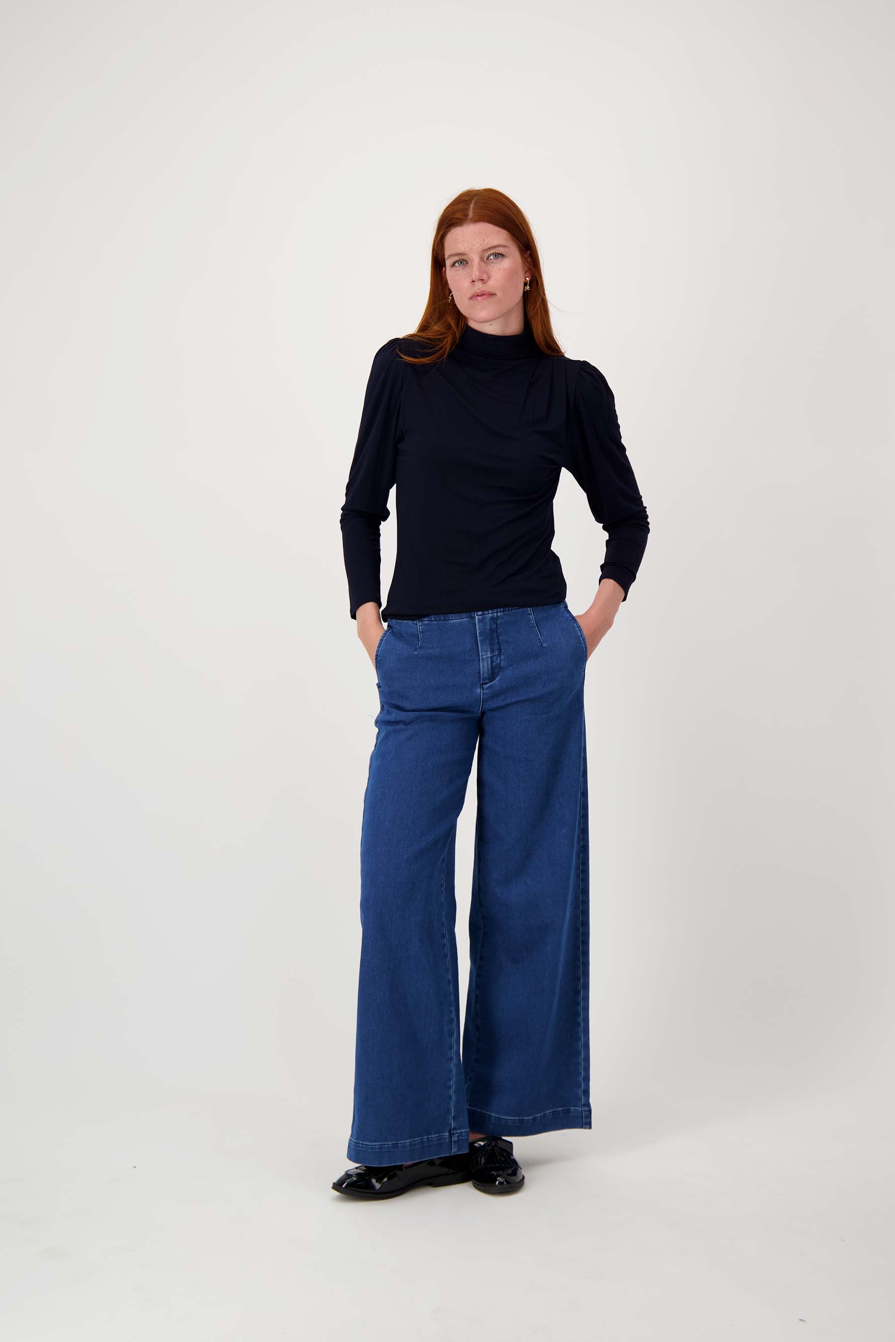zusss broek top met plooi detail
