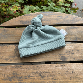 Petite Jenni Ottoman rib mutsje babyblauw