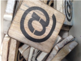 cottoncounts houten letter | symbool @