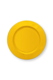 Pip Studio metal plate yellow 32cm