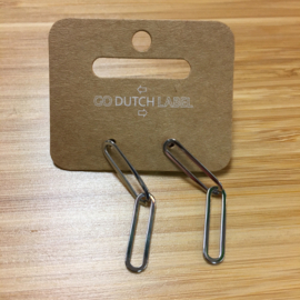 Go Dutch Label oorbellen | schakel zilver.