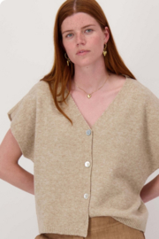 zusss v-hals vestje in melange garens