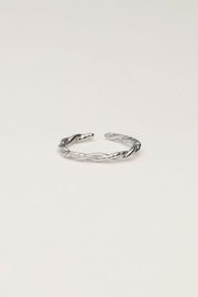 My jewellery verstelbare ring Vintage met grote twist zilver