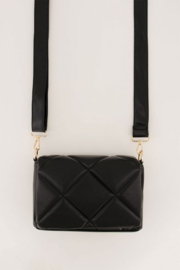 My jewellery tas | zwarte gewatteerde schoudertas