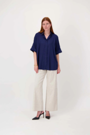 zusss boxy model blouse summer navy