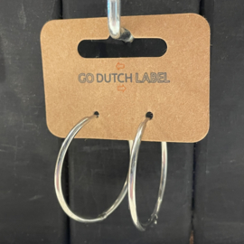 Go Dutch Label oorbellen | rond middel zilver.