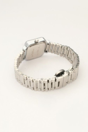 My Jewellery vintage vierkant horloge met schakelband zilver