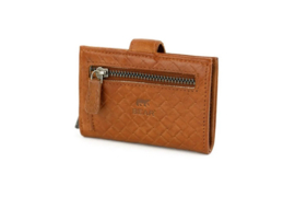 Bear design Pasjeshouder 'Elsie' cognac woven