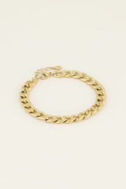 My Jewellery armband | platte schakels goud