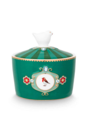 Pip studio love birds suikerpot emerald-green 300ml