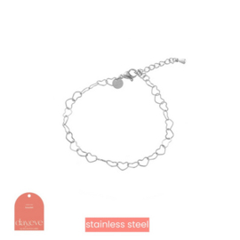 Go Dutch Label armband | heart chain RH zilver