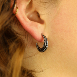 camps & camps oorbellen Little Silver Dots Earrings