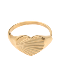 rose en camellia verstelbare ring hart