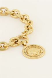 My Jewellery armband | Bold Spirit schakelarmband met munt goud