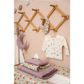 Little Dutch gebreid vest met ruches en bloemetjes | vintage soft white