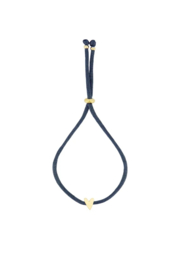 Zusss mooimakers touwarmband hartje donkerblauw