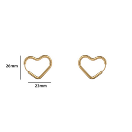 Go Dutch Label oorbellen | heart ring big goud