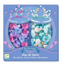 Djeco kralen duo van tiara's blauw