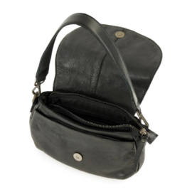 Bear Design Klein schoudertasje met flap 'Paloma' black