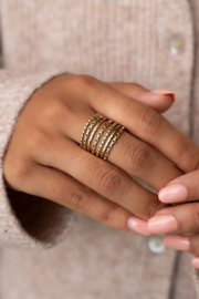 My jewellery verstelbare statement ring kettingen goud
