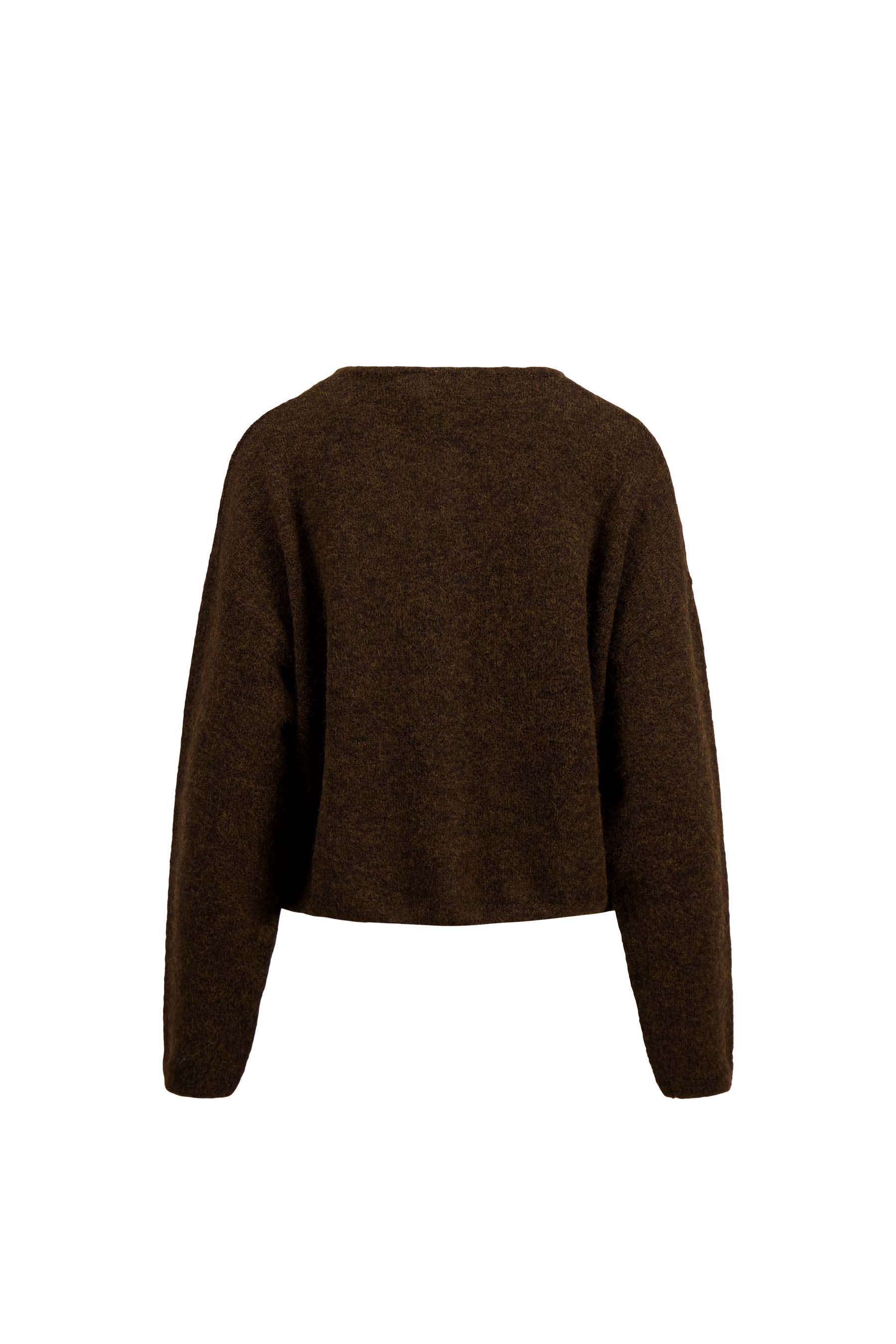 zusss basic vestje chocoladebruin