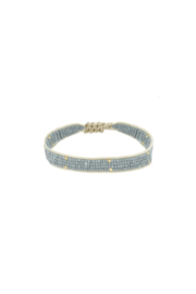 Zusss mooimakers miyuki armbandje stipje grijs/blauw