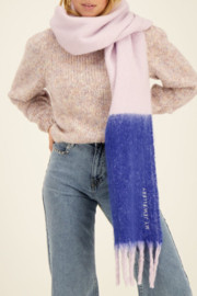 My Jewellery Lila sjaal met blauwe overloop