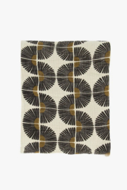 Zusss plaid waaiers 130x170cm zand/antraciet/oker