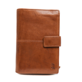 Bear Design | leren ritsportemonnee "Tara" cognac