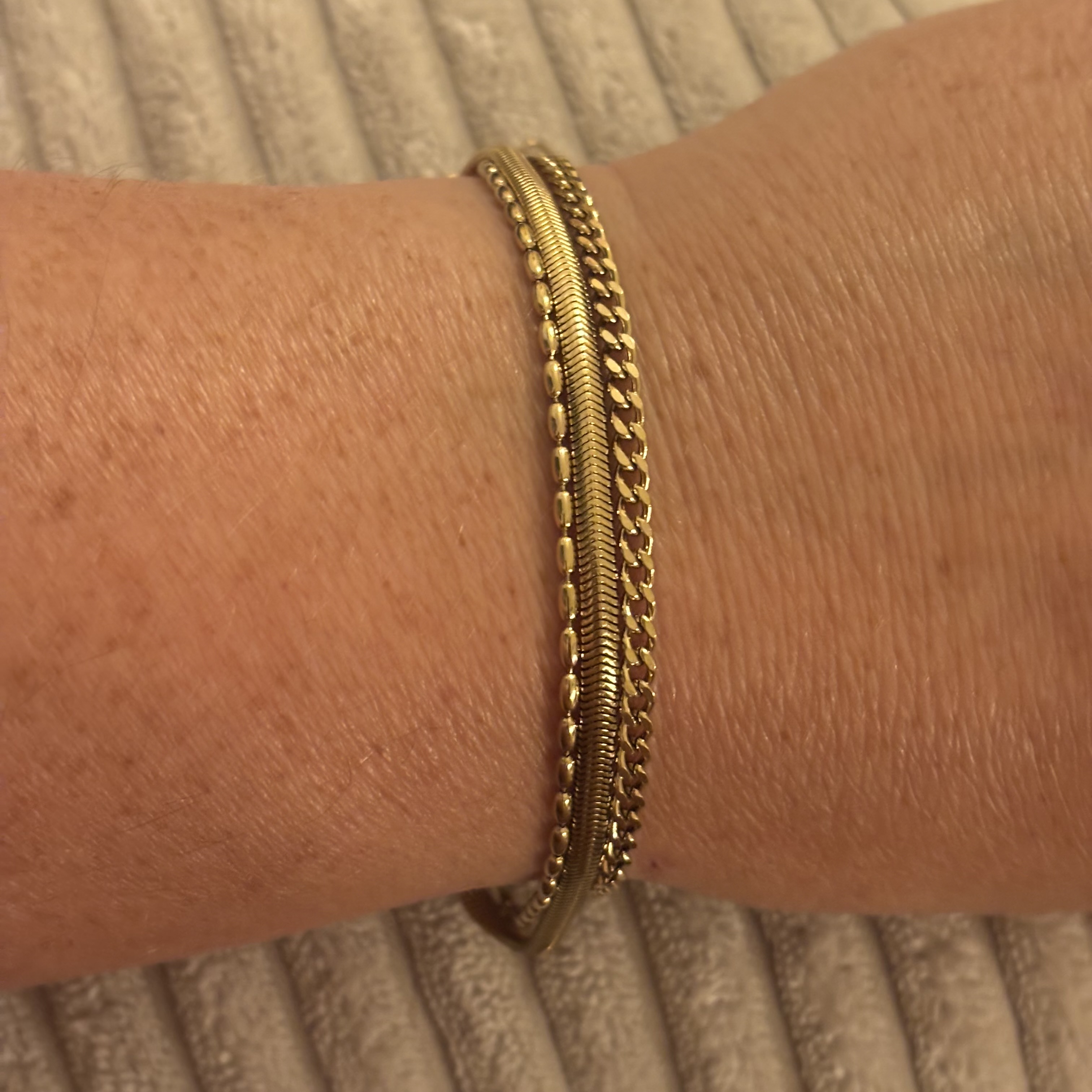 Go Dutch Label armband 3 dubbel met snake