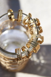 My Jewellery ring | verstelbare ring kleine ovaaltjes goud.