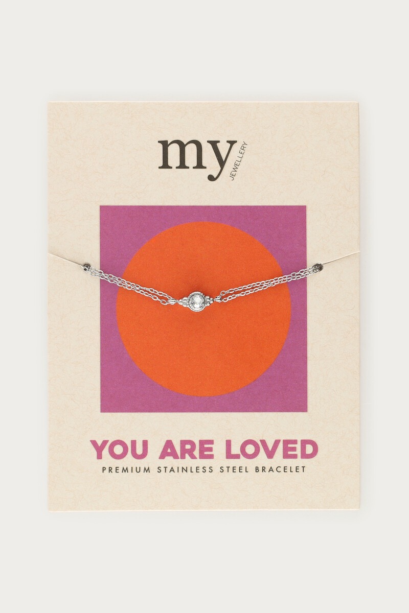 My Jewellery special armband "You are loved" zilver