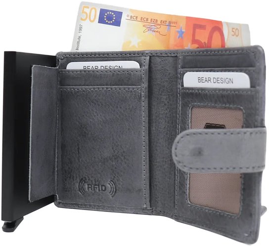 Bear Design portemonnee anti skim | jeans blauw