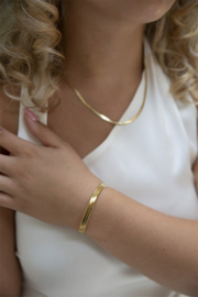 Go Dutch Label Flat Link armband - 14K