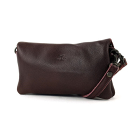 Bear Design Clutch/Mini schoudertasje 'Lydia' bordeaux