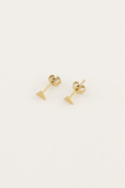 My Jewellery oorbellen | oorbellen studs driehoek goud *