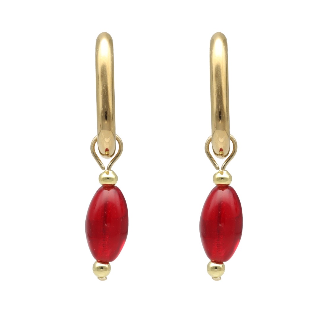camps & camps oorbellen Glass Bead Siam