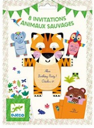 Djeco uitnodigingen | wilde dieren