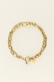 my jewellery armband | dubbel met schakels goud*