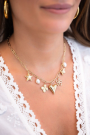 My Jewellery Schakelketting met multi bedels goud