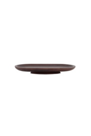 zusss ovalen stylingbord hout 30x15x4cm | walnootbruin