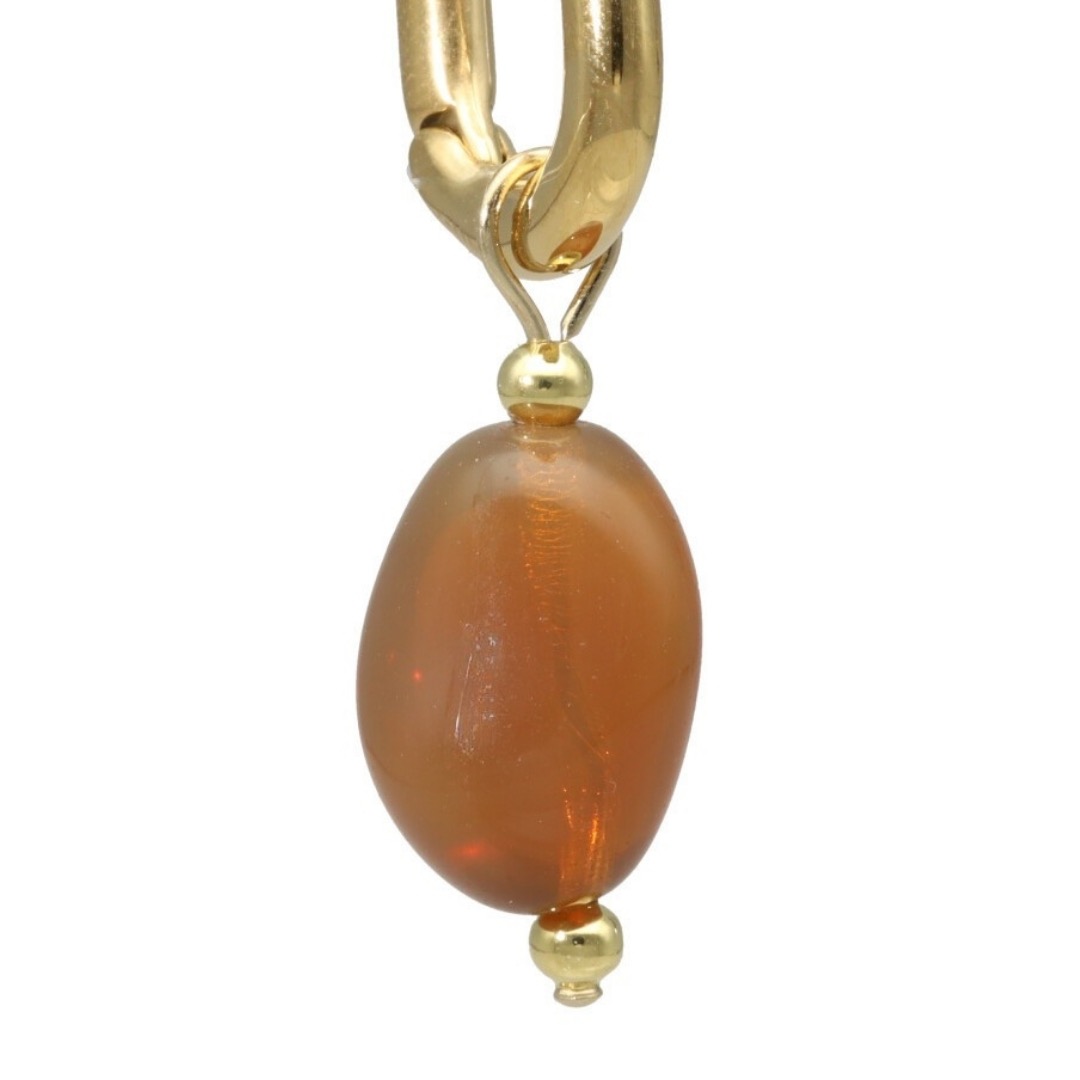 camps & camps oorbellen Glass Bead Bronze Shadow